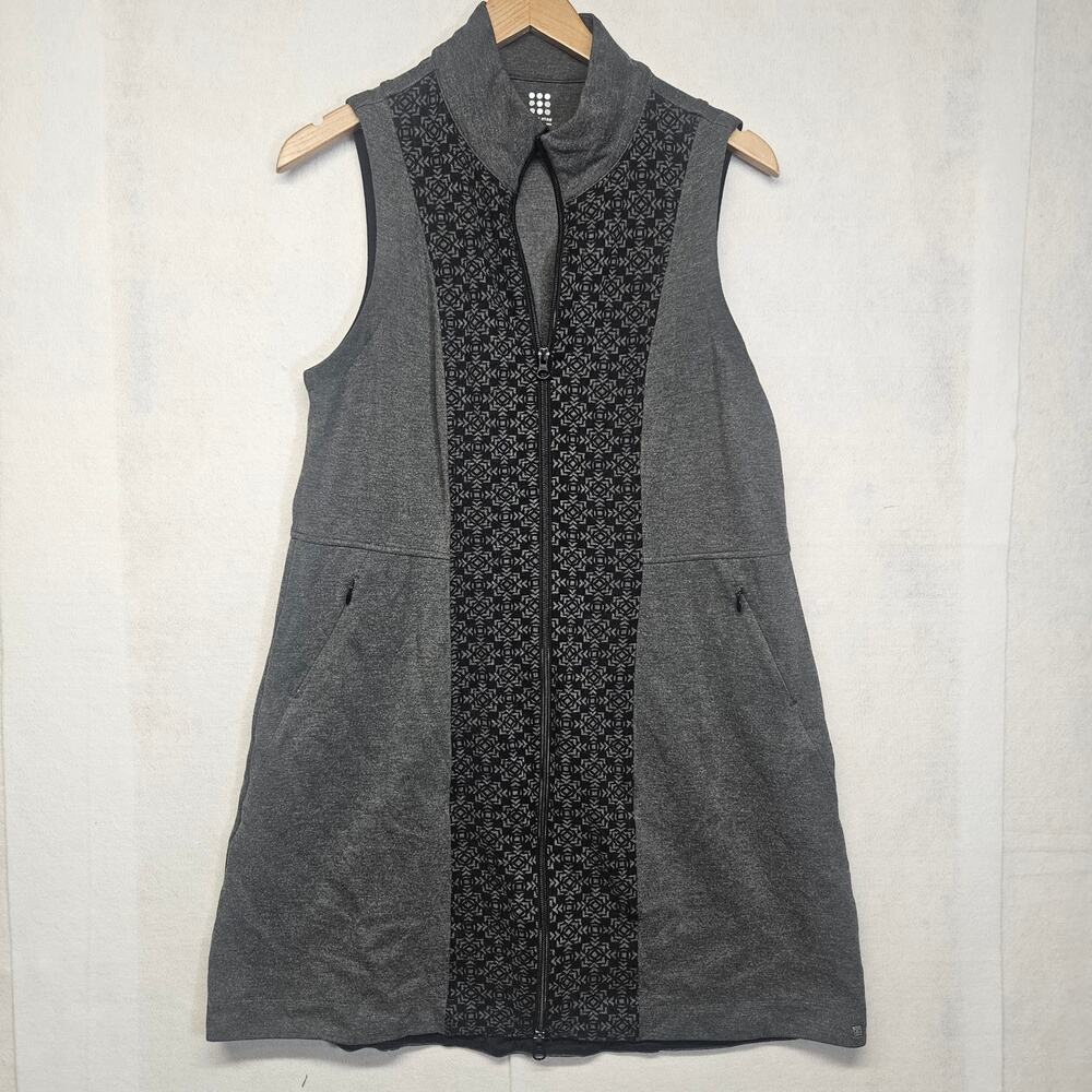 Title Nine Womens Passport Dress Heather Charcoal Grey Sleeveless Dress Large L